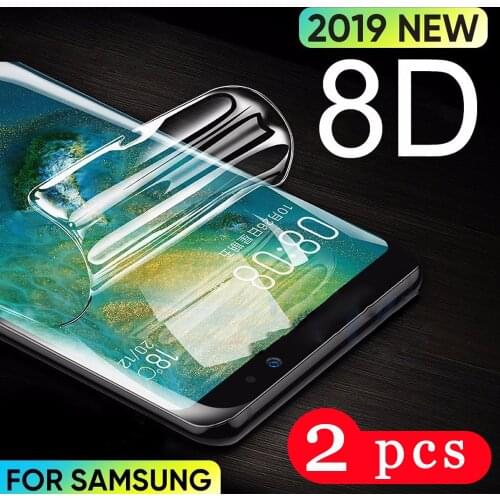 2Pcs full cover for samsung Galaxy note 8 9 10 pro plus hydrogel film a6 a7 a8 2018 phone screen protector j7 pro 2017 Not Glass