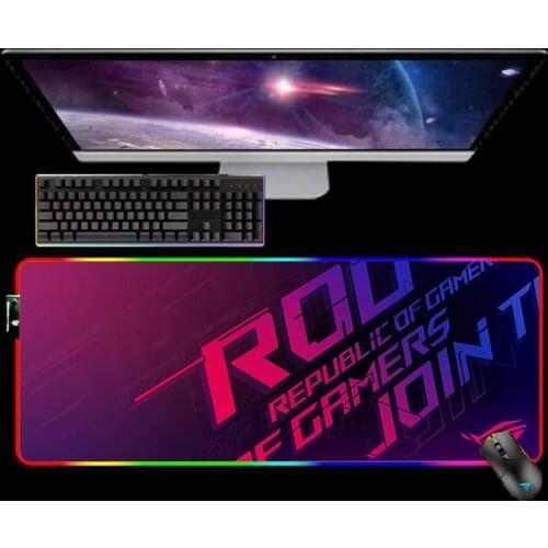 RGB City ASUS Rog Mouse Pad XL Mousepad Gaming Accessiores Mause Pad Rubber No-slip with Backlit Tapis De Souris 25X35 Mouse Mat