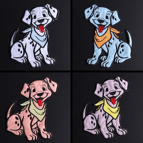 Cartoon Animal Embroidered Tuba Four-color spot dog Patches Iron On for Clothing Accessories Badges Coats Hats Parches
