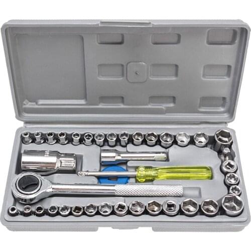 Socket Drive Ratchet Wrench Set 40pcs General Household Repair Hand Tool Sets Car Repair Tool