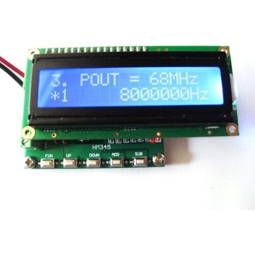 New DDS square wave pulse signal generator signal source frequency range 1KHz~68MHz