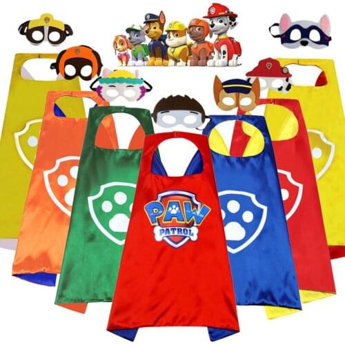 New Paw Patrol Toy Set Cloak Mask Cosplay Childrens Cloak Cloak Birthday Toy Party Childrens Toy Decoration Halloween Dress Up