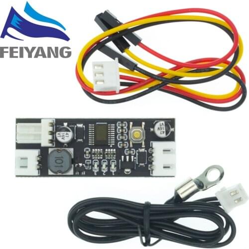 Single 12V 0.8A DC PWM 2-3 Wire Fan Temperature Control Speed Controller Chassis Computer Noise Reduction Module NTC B 50K 3950