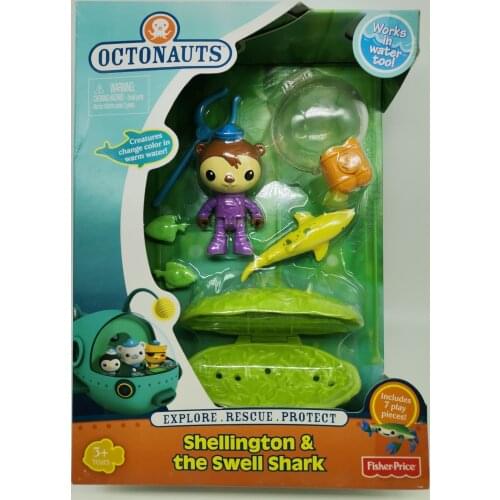 Octonauts Shellington and the swell shark resure explore set figures birthday gift bath toy child