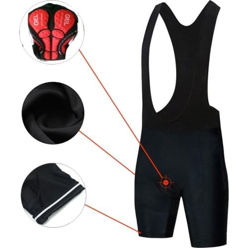 Whole Black Bicycle Bib Shorts Summer 2021 New Men Outdoor Wear Bike Cycling 5D Gel Padded Riding Bib Shorts Cycling Bib Shorts