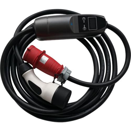 Portable EV Charging Mode 2 type 2 electric car charging 3 phase at home 32A EVSE charger box 11kW 22kW