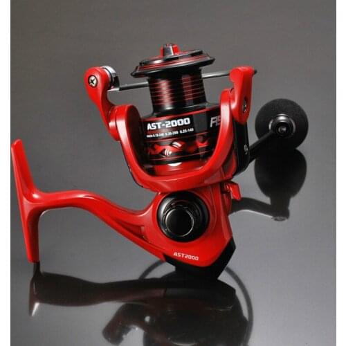 AST500-6000 Series 13+ 1 Ball Bearings Spinning Fishing Reel Steel Plate Strong Anti-Rust Left / Right Hand Exchangeable Stream