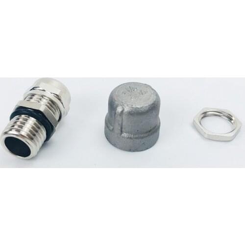 Thread Diameter 11mm Thermowell Connector With 1/4"Cap And Black Silicone Seal Ring ,Thermowell Port