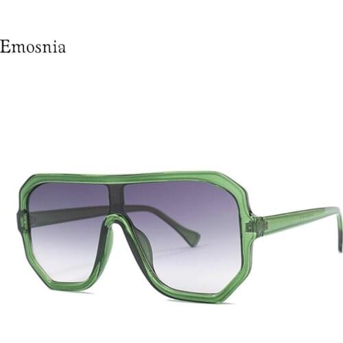 2019 Flat Top Oversized Square Sunglasses Women Fashion Retro Gradient Sun Glasses Men Black Oculos De Sol Feminino Big Shades