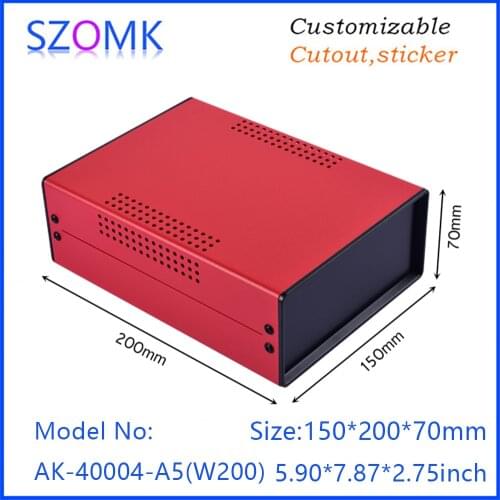 Szomk Iron Enclosure Junction Housing Diy Electronic Box Power Supply Instrument Case Metal Project Box