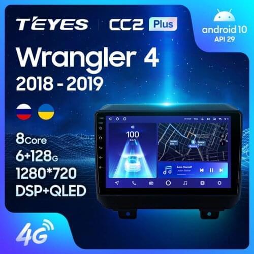 TEYES CC2L CC2 Plus For Jeep Wrangler 4 JL 2018 2019 Car Radio Multimedia Video Player Navigation GPS Android No 2din 2 din dvd