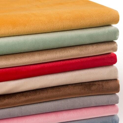 Thick Velvet Gold Velvet Plush Fabric Sofa Curtains Pillow Velvet Cloth Head Garment Fabrics by Meter Home Textile Sewing