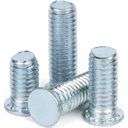 100PCS M3 M4 M5 M6 M8 Rivet Screw Environmental Blue Zinc Rivet Screw Carbon Steel Plate Platen Screw