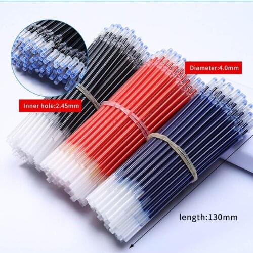 20 Pcs 0.5mm Red/Blue/Black Color Ink Gel Pen Refill Set 13cm Signature Rods School Office Stationery Supplies papelaria Escolar
