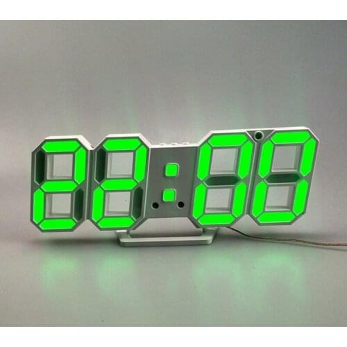 3D LED Wall Clock Modern Design Digital Table Clock Alarm Temperature Date Automatic Backlight For Home Living Room Decoration