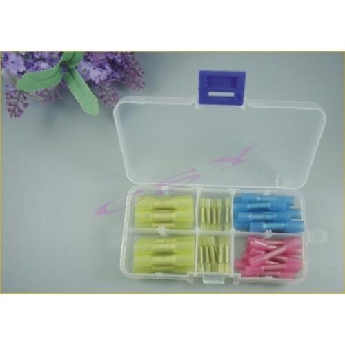 40PCS BHT0.5/1.25/2/5 AWG20-22 Heat Shrink Butt Terminal High Quality Electrical Heat Shrink Butt Wire Cable Crimp Connector