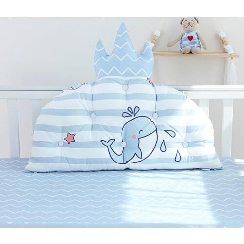 Nordic INS Crown Shape Bedside Baby Cot Head Cushion Bumper Cotton In The Crib Baby Room Decoration Bedroom Accessories