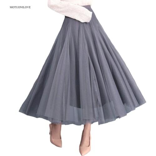 6 Available Color Petticoat Long UnderSkirt Elastic Style Womens High Waist Fashion Solid Girl Half Length Breathble Pink Black