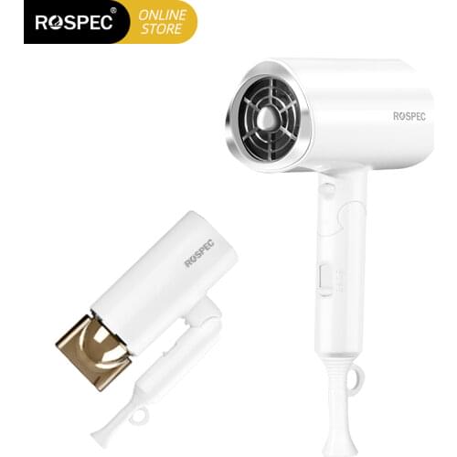 ROSPEC Anion Hairdryer 1800W Strong Wind Fast Drying Hair Handhold Electric Hair Drier Blow Dryer Portable Foldable Hair Dryer