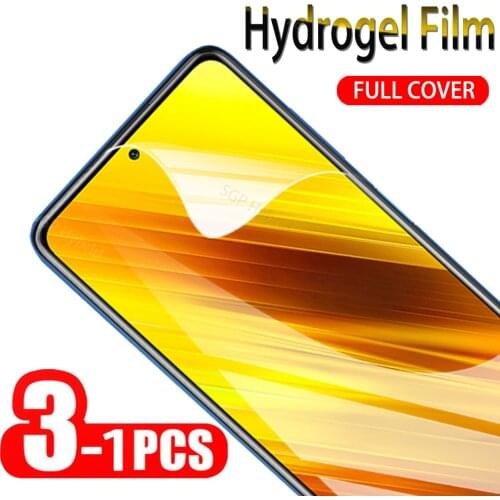 1-3PCS Hydrogel Film For Xiaomi Poco X3 NFC Screen Protector Camera Protective Film For Xiao mi Poco X3 NFC