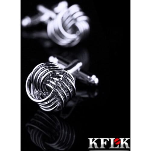 KFLK 2020 Luxury HOT shirt cufflinks for mens Brand cuff button cuff link High Quality Twist gemelos abotoadura Jewelry