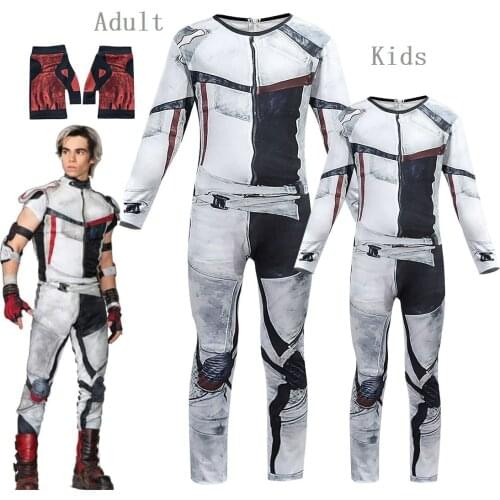 Carlos Jumpsuits Father-son Outfit Halloween Costumes for Adult Funny Party Boys Clothing Zentai Descendants 3 Cosplay Costume