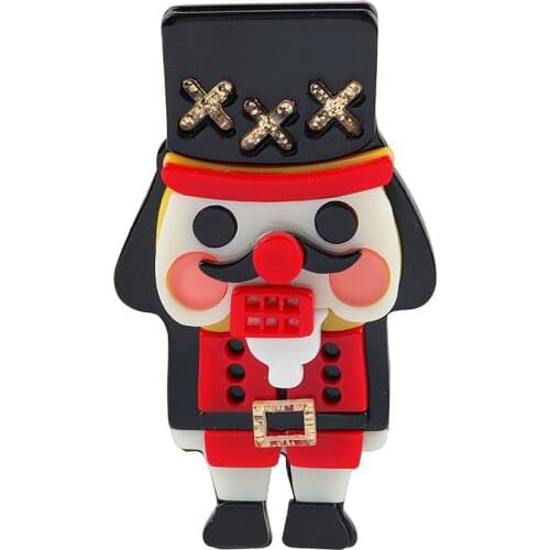 New Creative Cute Comedian Figure Brooch For Women Acrylic Badge Brooch Lapel Pins Magician Party Dress Gifts Fashion Jewelry