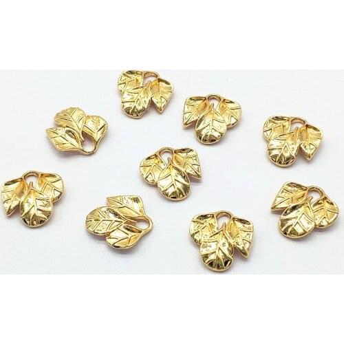 New arrival! 16x15mm 100pcs Copper Leaves Shape Charm for Earrings Making/DIY parts,Jewelry Finding & Component