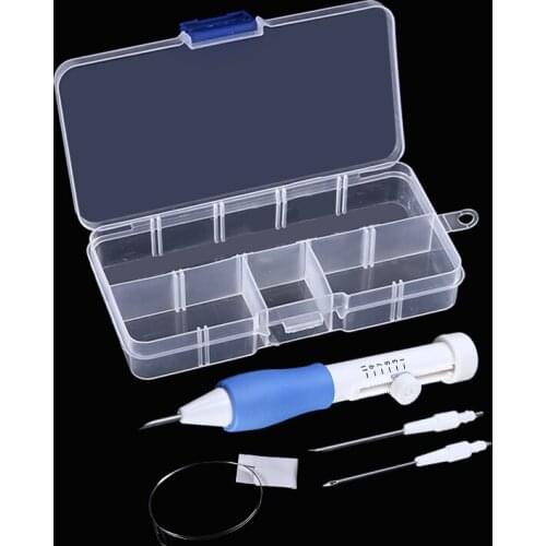 New Hand Quilting Embroidery Pen Tool Kit Stitching Punch Needle Holder Embroidery Pen Threaders DIY Sewing Tool Supplies 3 Size