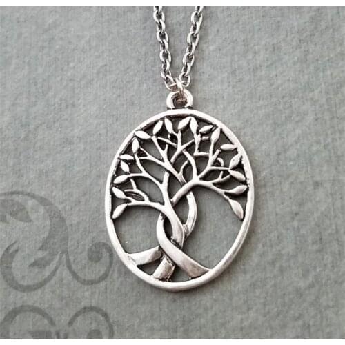 Willow Tree Necklace Tree of Life Necklace Family Tree Charm Necklace Tree Pendant Necklace Womens Jewelry Gift for Her