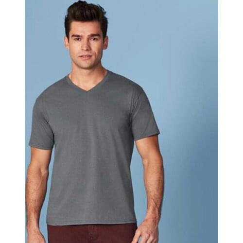Blank Adult V-Neck T-shirts Cotton Active Men Top shirts Supports Printing Letter/LOGO Casual Man Solid Top Tees Lover t-shirt