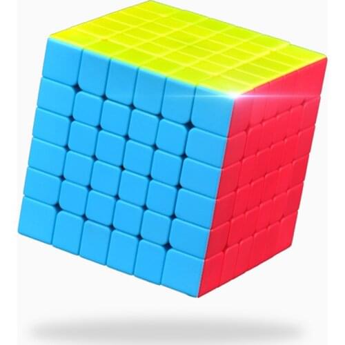 QiYi QiFan 6x6x6 Speed Puzzles Stickerless Black Magic Cube Professional Competition High-end Racing Adults Antistress Toys