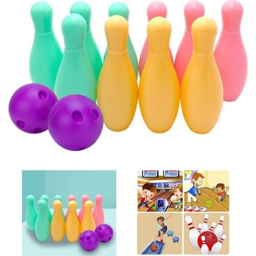 Multi-Color Plastic Bowling Balls Playset for Kids Ages 3+ Toddler Toy