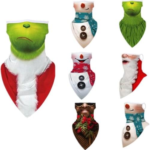 How The Grinch Stole Christmas Snowman Motorcycle Cycling Neck Scarf Masks Bandana Headband Cosplay Balaclava Mask