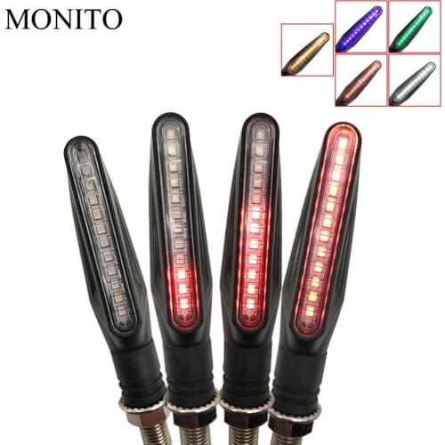 Motorcycle Turn Signals LED Lights Flowing Water Flicker Flashers lamp For Honda MSX 125 CB650R CB125R XADV X ADV 750 X11 ST1300
