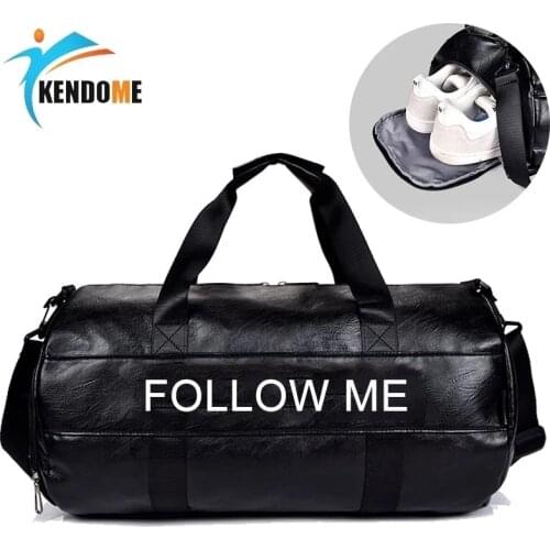 Men Sports Fitness Training Bag PU Waterproof Handbag Bag Large Travel Duffel Bag Gym Accessories Men Sac De Sport
