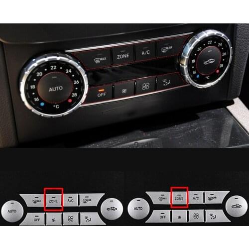 Car Styling Central Control Air Conditioner Button Sticker Fit For Mercedes Benz C Class GLK W204 GLK 260 300 Car Accessories