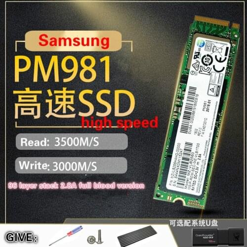 Samsung pm981 / pm981a 256g 512g 1t 2T m.2/nvme protocol SSD solid state drive PCIe desktop notebook solid state drive