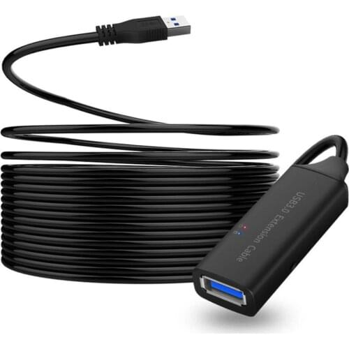 USB 3.0 extension cable cord 15M extender with Built-in booster type A male to female High Speed 5Gbps for pc laptop computer