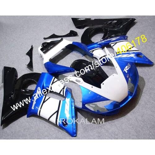 YZF600 R6 98-02 ABS Fairing Set For Yamaha YZF R6 1998-2002 Motorcycle Blue White Fairings Kit (Injection Molding)