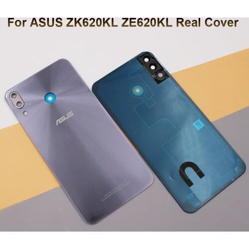 Asus Zenfone 5 2018 ZE620KL Back Battery Cover Original Back Glass Panel Housing Case With Camera Lens Replace Parts For ZF620KL