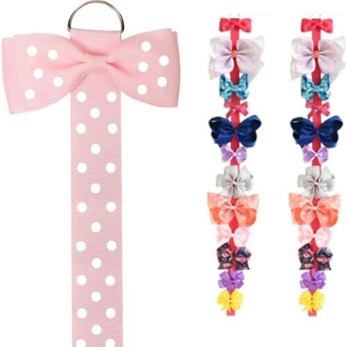 Hair Bow Clips Holders Baby Girls Room Decor Long Storage Organizer Hanger Ribbon Hairpin Barrettes Accessories Display Belt