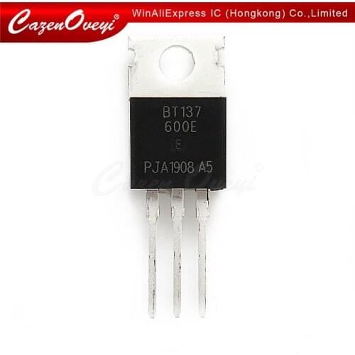 10pcs/lot BT137-600E TO-220 BT137-600 BT137 Triacs logic level 600v 8A In Stock