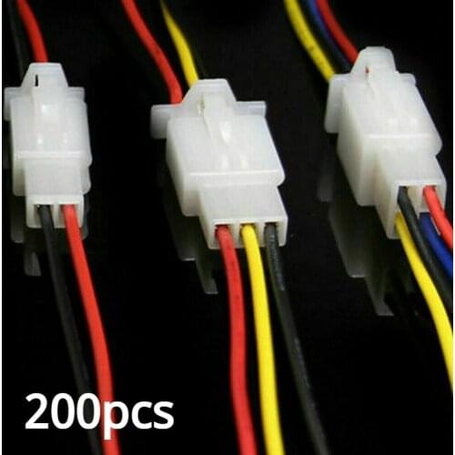 200pcs2/3/4/6 pin Automotive Motorcycle Car 2.8 Electrical Wire Connector Male Female Cable TerminalConnector Terminal Plug Kit