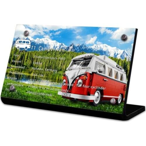 Acrylic display stand brand for 10220 Volkswagen T1 Camper Van toys building blocks