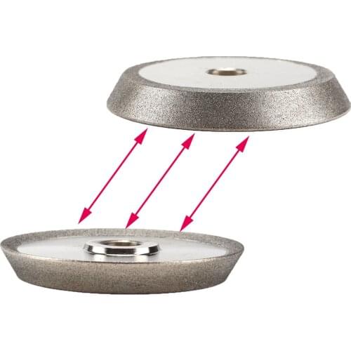 3"78mm Diamond Grinding Wheel Dish Grinder Circle Sharpener Disc for Carbide Metal Tungsten Steel Milling Cutter Tool 60 Degree