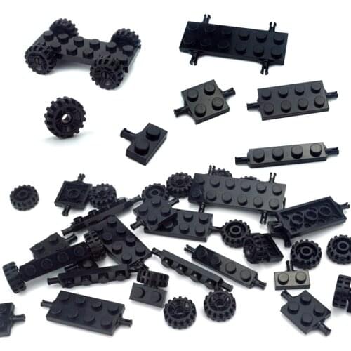 Building Blocks City Classic Cars Wheel Shaft Plate Technical Accessories Racing Car MOC parts Compatible All Brands Bricks