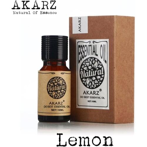 Lemon Essential Oil AKARZ Top Brand Body Face Skin Care Spa Message Fragrance Lamp Aromatherapy Lemon Oil