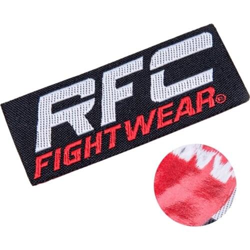 Customized Self-Adhesive Woven Labels With Glue For Clothing Laser Cut Garment Tags Custom Iron-On Label Sewing Fabric Tag