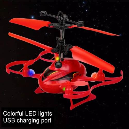 Infrared Sensor Remote Control Drone Gesture Sensing Four Axis Helicopter With Lamp Electronic Induction Quadcopter Drone